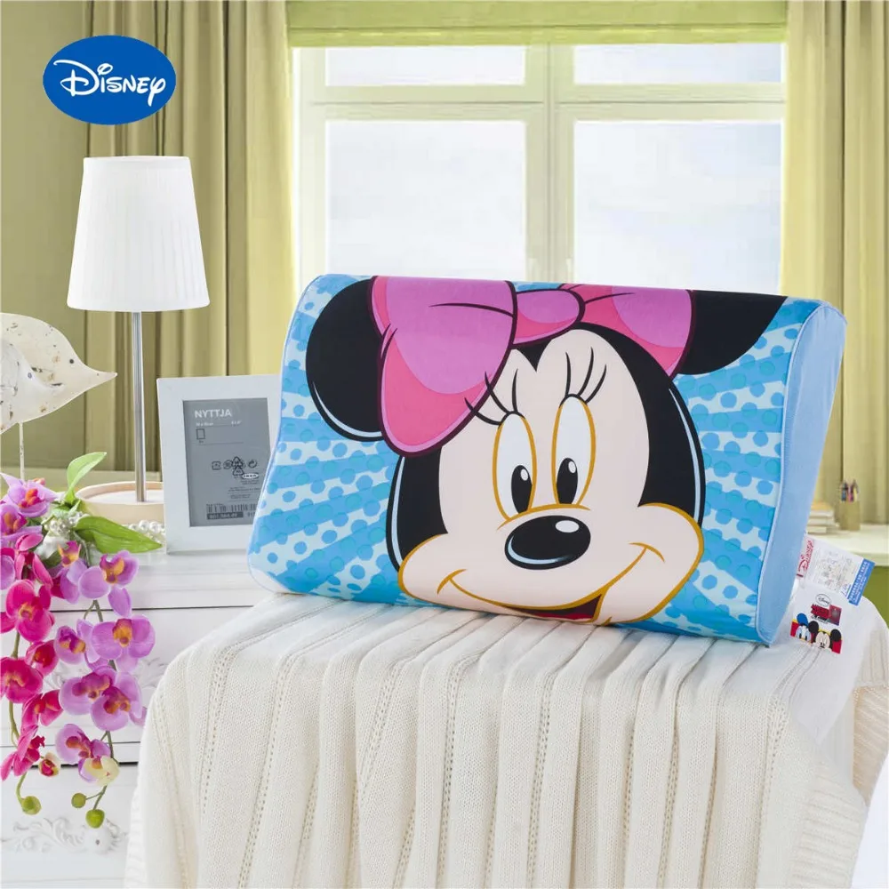 

Blue Cartoon Minnie Mouse Memory Pillows Bedding 50x30cm Slow Rebound Wave Foam Neck Cervical Travel Healthcare Girls Bedroom