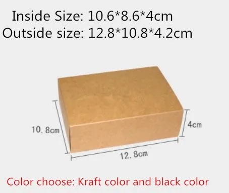 

25pcs/lot-10.6*8.6*4cm Black Kraft Paper Drawer Box Handmade Soap Gift Craft Jewel Macaron Packaging Party Gift Boxes