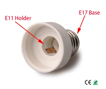 2PCS E17 to E11 Light Socket adapter E11 to E17 LED lamp Bulb holder Base converter CE Rohs,allow install E11 bulb to E17 socket
2PCS E17 to E11 Light Socket adapter E11 to E17 LED lamp Bulb holder Base converter CE Rohs,allow install E11 bulb to E17 socket
