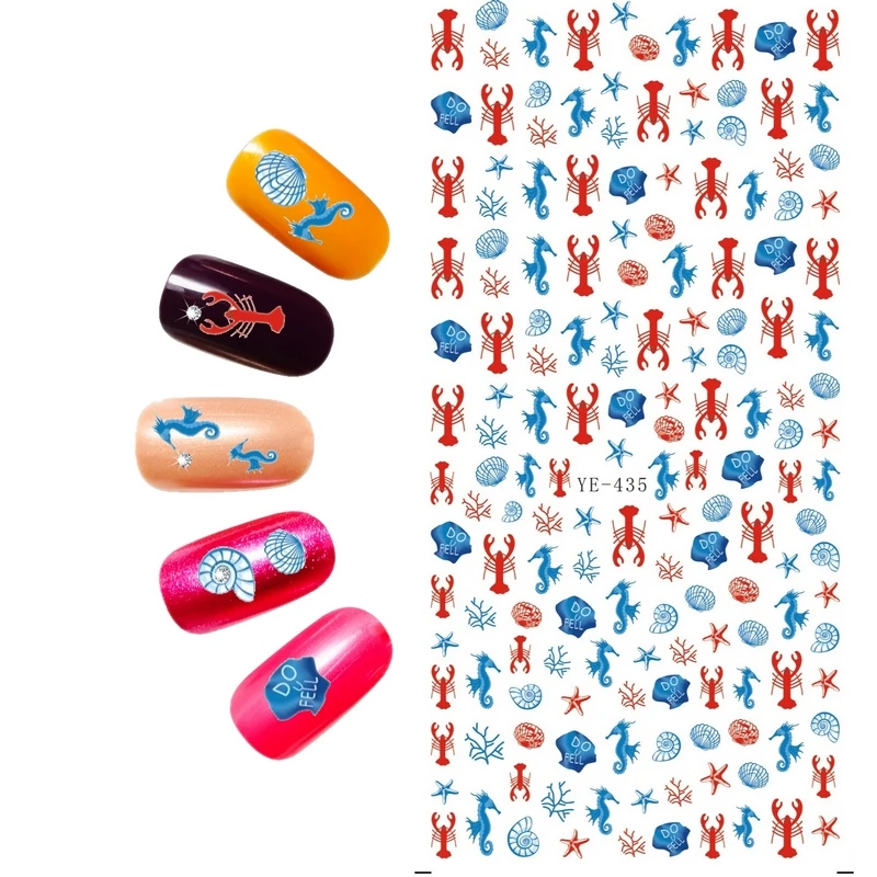 WATER TRANSFER DECAL NAIL STICKER CARTOON MARINE LOBSTER SEA HORSE FLAMINGO NEEDLE YE435-440
WATER TRANSFER DECAL NAIL STICKER CARTOON MARINE LOBSTER SEA HORSE FLAMINGO NEEDLE YE435-440