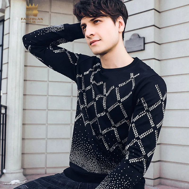 Fanzhuan Free Shipping New men's Male man MAN casual 2018 SLIM round neck pullover hot drilling personality Sweatshirts 825258
Fanzhuan Free Shipping New men's Male man MAN casual 2018 SLIM round neck pullover hot drilling personality Sweatshirts 825258