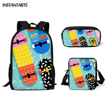 INSTANTARTS Cartoon Sport Skateboard Print Backpack Kids School Student Bookbags High Quality Boy Girl Satchel Rucksack Mochila
INSTANTARTS Cartoon Sport Skateboard Print Backpack Kids School Student Bookbags High Quality Boy Girl Satchel Rucksack Mochila