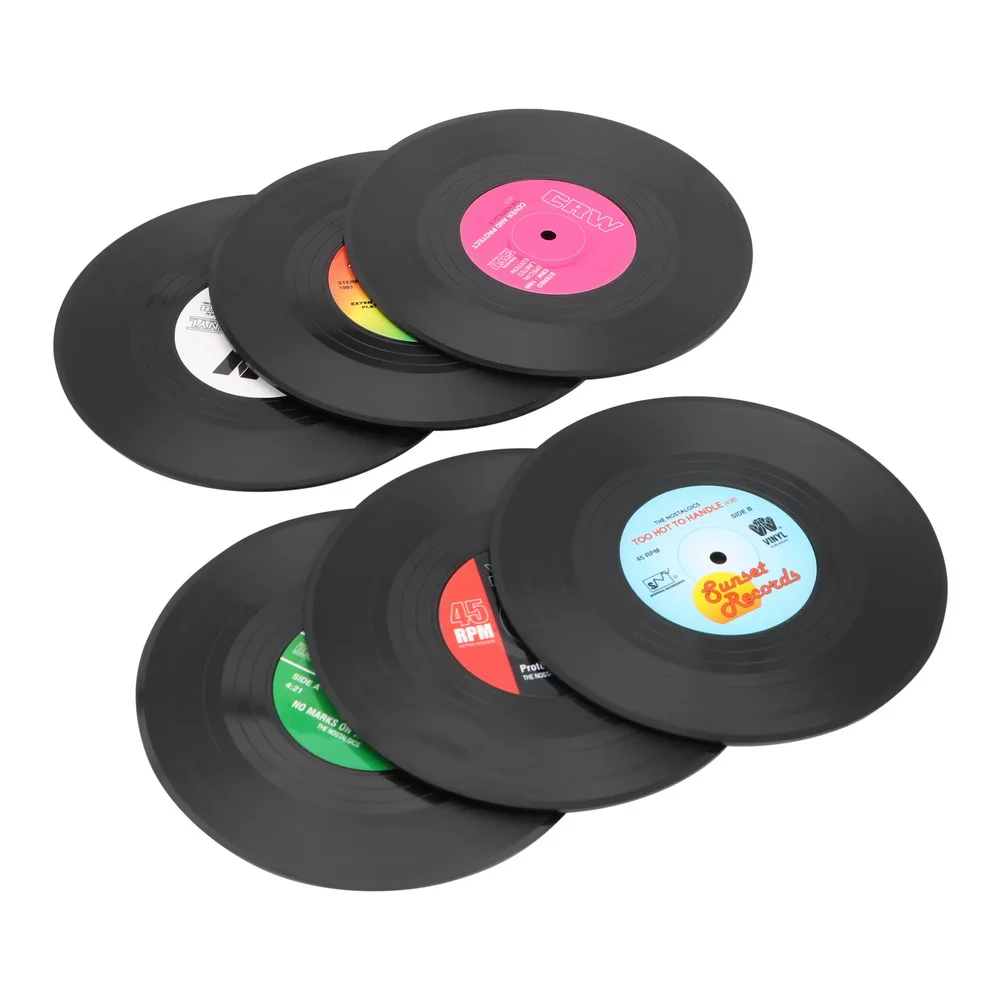 HILIFE Coffee Drink Cup Mat Placemat Non-slip Insulation Pad Table Cup Mat Drink Coasters 6Pcs/set Retro CD Modeling
HILIFE Coffee Drink Cup Mat Placemat Non-slip Insulation Pad Table Cup Mat Drink Coasters 6Pcs/set Retro CD Modeling