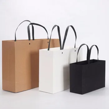 100pcs 17*25*9cm Business Gift Bag Black White Kraft Paper Bag With Handle For Clothes Shoes Shopping ZA6572
100pcs 17*25*9cm Business Gift Bag Black White Kraft Paper Bag With Handle For Clothes Shoes Shopping ZA6572
