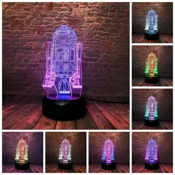 Star Wars R2-D2 Figure Model 3D Nightlight LED Mixed Colors Changing Light R2D2 Figuras Toys
Star Wars R2-D2 Figure Model 3D Nightlight LED Mixed Colors Changing Light R2D2 Figuras Toys