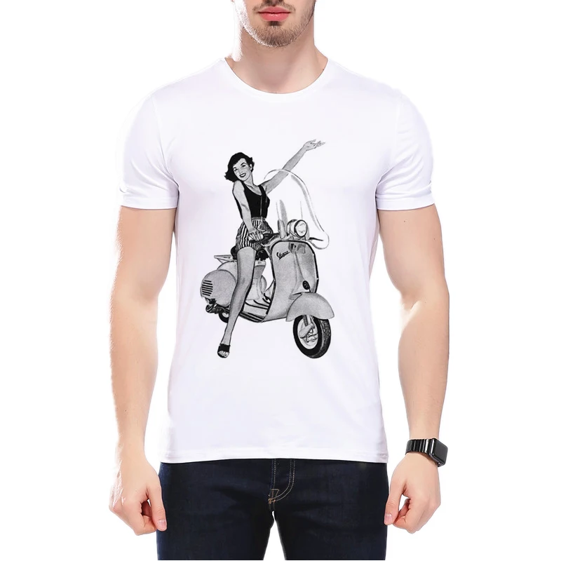 2018 Summer Fashion T Shirt Men Funny Retro VESPA Moto Print Top High Quality Male Short Sleeve Brand T Shirt Plus Size L2-65
2018 Summer Fashion T Shirt Men Funny Retro VESPA Moto Print Top High Quality Male Short Sleeve Brand T Shirt Plus Size L2-65