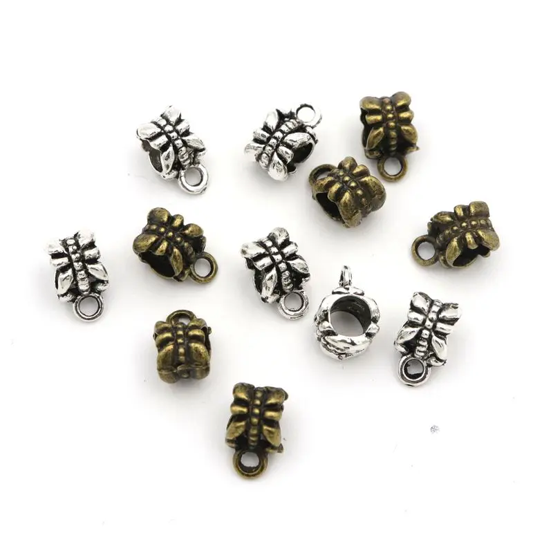 50pcs/lot Silver Bronze Metal Charm Beads Bails Pendants Connectors For Jewelry Making DIY Earring Necklace Bracelet Accessories
50pcs/lot Silver Bronze Metal Charm Beads Bails Pendants Connectors For Jewelry Making DIY Earring Necklace Bracelet Accessories