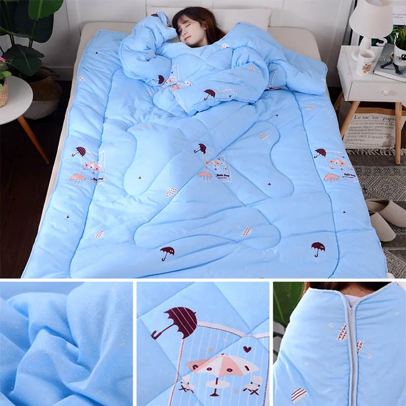 Multifunction Lazy Quilt with Sleeves Winter Warm Thickened Washed Quilt Blanket For Drop Ship
Multifunction Lazy Quilt with Sleeves Winter Warm Thickened Washed Quilt Blanket For Drop Ship