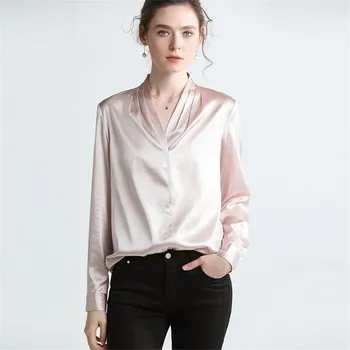 Hodisytian Summer Fashion Women Blouse Shirts Pure Silk Elegant Casual Long Loose Female Tops Blouse Long Sleeve Blusas Femme
Hodisytian Summer Fashion Women Blouse Shirts Pure Silk Elegant Casual Long Loose Female Tops Blouse Long Sleeve Blusas Femme