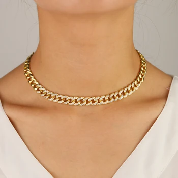 Short cuban chain 38cm Gold filled micro pave cz hip hop bling miami cuban link chain necklace for women iced out women jewelry
Short cuban chain 38cm Gold filled micro pave cz hip hop bling miami cuban link chain necklace for women iced out women jewelry