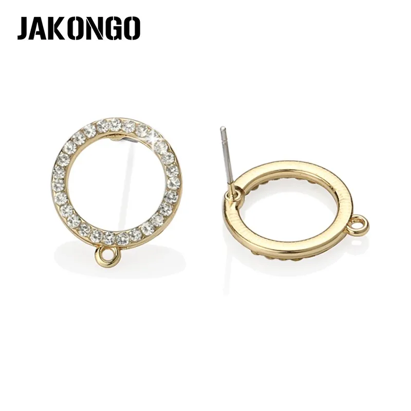 JAKONGO Golden Color Round Crystal Earring Base Connectors For Making DIY Earring Handmade Accessories Earring Hook 18*16mm 4pcs
JAKONGO Golden Color Round Crystal Earring Base Connectors For Making DIY Earring Handmade Accessories Earring Hook 18*16mm 4pcs