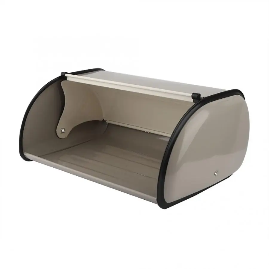 Vintage Rollup Cover Metal Bread Storage Bin Box Large Capacity Kitchen Container Gray
Vintage Rollup Cover Metal Bread Storage Bin Box Large Capacity Kitchen Container Gray