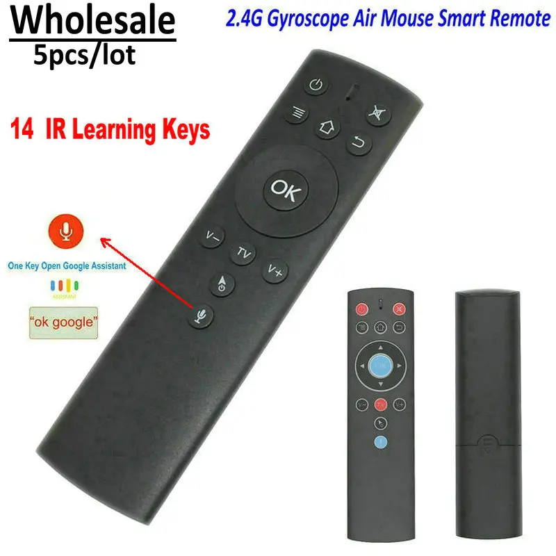 5pcs/lot Tikigogo T1M Gyroscope air mouse 14 keys IR learning simple style voice search for android smart tv box remote control
5pcs/lot Tikigogo T1M Gyroscope air mouse 14 keys IR learning simple style voice search for android smart tv box remote control