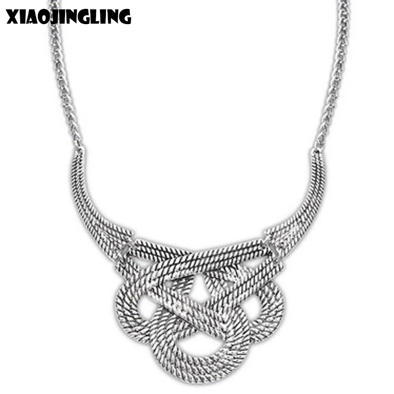XIAOJINGLING Fashion Vintage Gold/Silver Necklace Dress Sweater Charm Thousands Knot Necklace For Women Jewelry Accessories Gift
XIAOJINGLING Fashion Vintage Gold/Silver Necklace Dress Sweater Charm Thousands Knot Necklace For Women Jewelry Accessories Gift