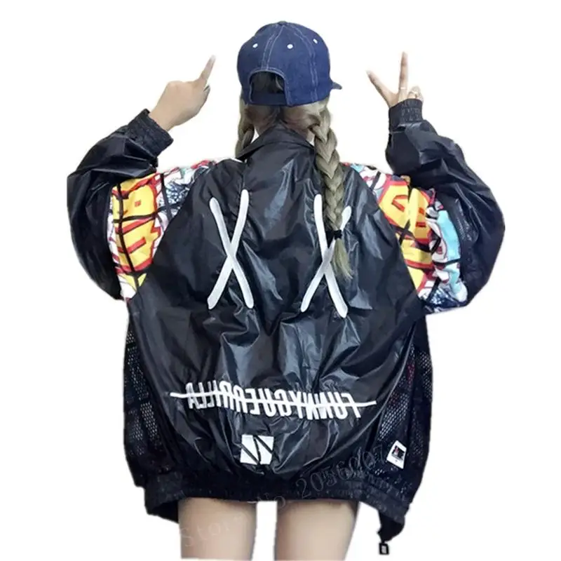 2018 Autumn yes Sun Protection Coats Graffiti Letters windbreaker Print Jacket Harajuku Oversize Bomber College Jackets women
2018 Autumn yes Sun Protection Coats Graffiti Letters windbreaker Print Jacket Harajuku Oversize Bomber College Jackets women