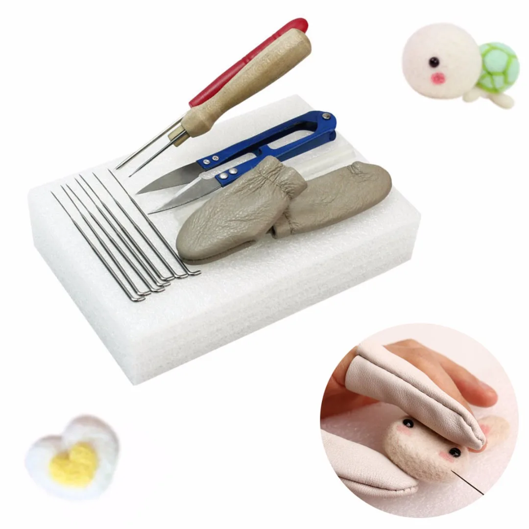 1 Set Portable Felting Needles Starter Kit Wool Felt DIY Craft Tool Foam Pad Needles Awl Finger Stall Accessories
1 Set Portable Felting Needles Starter Kit Wool Felt DIY Craft Tool Foam Pad Needles Awl Finger Stall Accessories