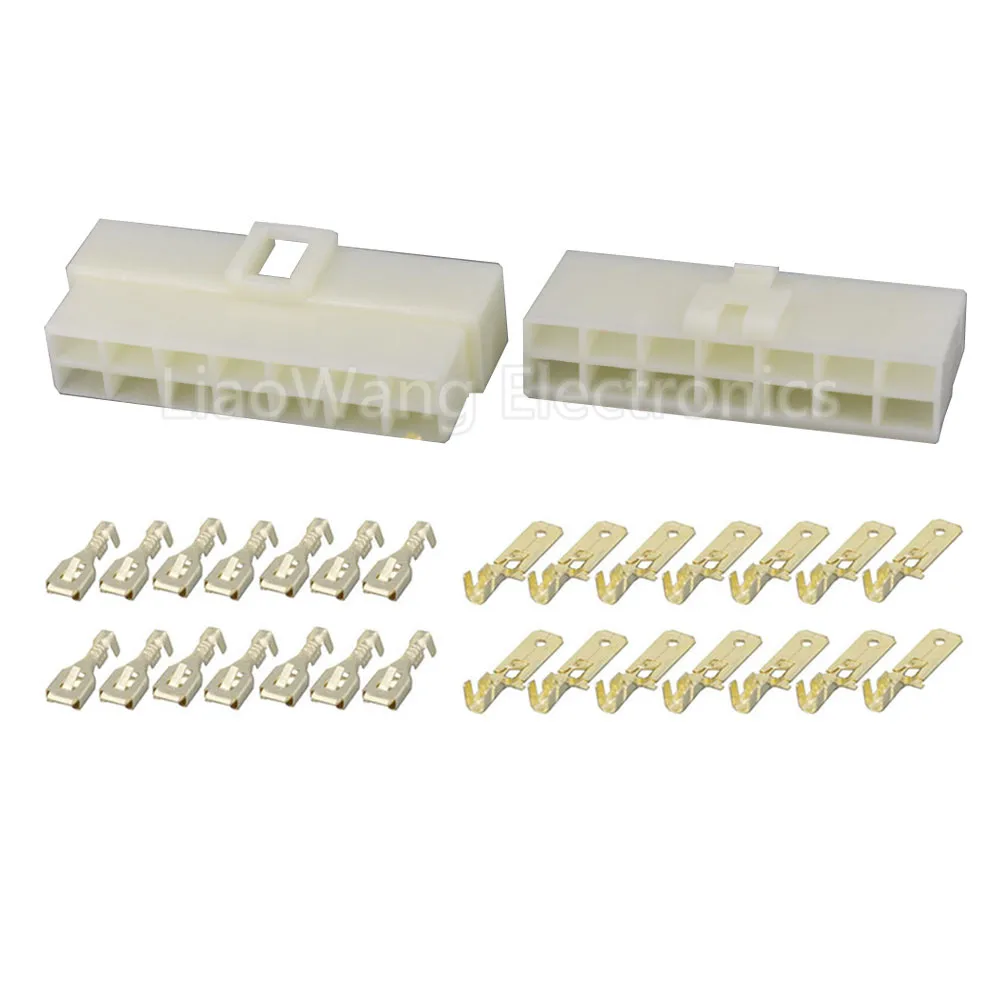Free Shipping 10 Sets All New 6.3-14 Pin 6.3mm Electrical Wire Connector Plug Male female Automobile Connector
Free Shipping 10 Sets All New 6.3-14 Pin 6.3mm Electrical Wire Connector Plug Male female Automobile Connector