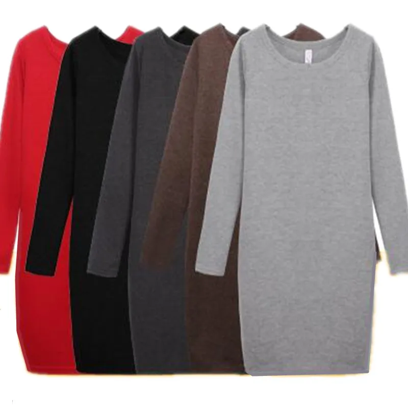 2017 Women long sleeve Autumn Dress Winter Warm Cotton Bodycon Dress,pencil office dress bodysuit clothes plus size XS - 5XL 6XL 
2017 Women long sleeve Autumn Dress Winter Warm Cotton Bodycon Dress,pencil office dress bodysuit clothes plus size XS - 5XL 6XL