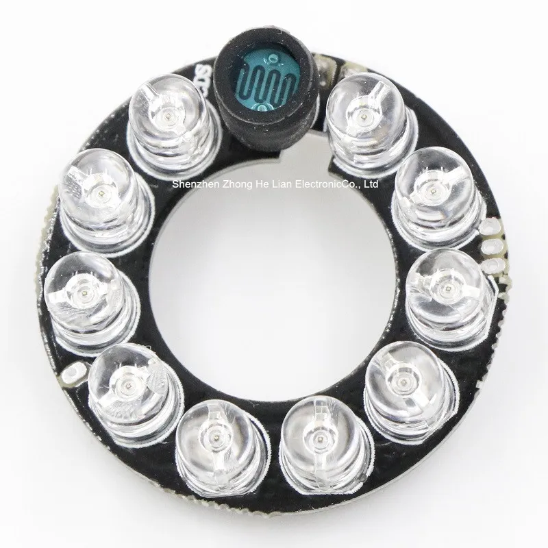 30 degrees CCTV Accessories infrared light 10 Grain IR LED board for Surveillance cameras night vision diameter 30mm
30 degrees CCTV Accessories infrared light 10 Grain IR LED board for Surveillance cameras night vision diameter 30mm