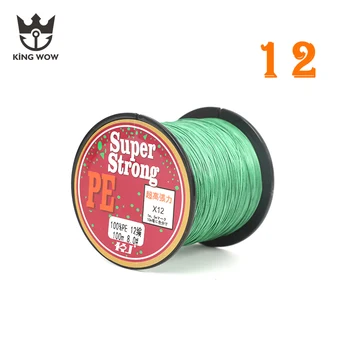 Kingwow 12 Strand Weaves Braided 100M Fishing Line Super Strong PE 15LB-100LB Green Color 1.0#-12# Saltwater Fishing
Kingwow 12 Strand Weaves Braided 100M Fishing Line Super Strong PE 15LB-100LB Green Color 1.0#-12# Saltwater Fishing