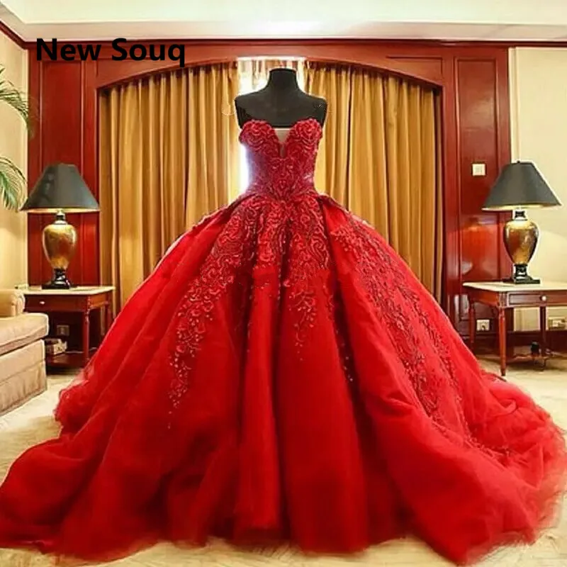 Gorgeous Ball Gown Red Wedding Dresses Lace Up Back Sweet Train Long Bridal Dress vestido de noiva Lace Wedding Gowns
Gorgeous Ball Gown Red Wedding Dresses Lace Up Back Sweet Train Long Bridal Dress vestido de noiva Lace Wedding Gowns