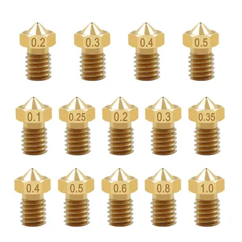 10pcs Brass mk8 nozzle 0.1mm - 0.8mm M6 Threaded 3d printer extruder throat head for 1.75mm Filament printer accessories part
10pcs Brass mk8 nozzle 0.1mm - 0.8mm M6 Threaded 3d printer extruder throat head for 1.75mm Filament printer accessories part