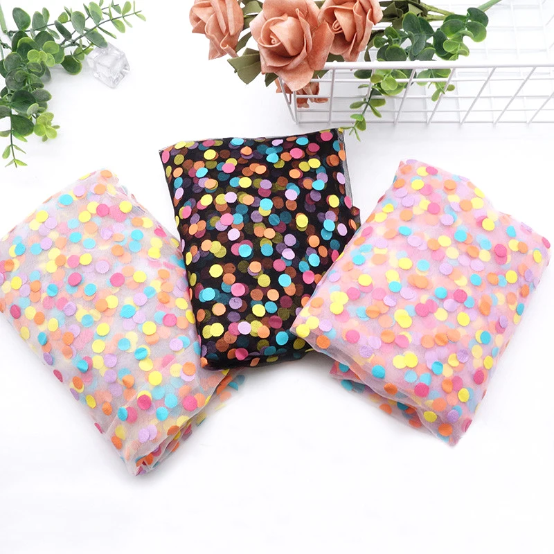 160x100 CM Colorful Dot Printing Mesh Fabric Encryption Mesh for Children's Clothing Dress Tutu Fabric Wedding Decoration
160x100 CM Colorful Dot Printing Mesh Fabric Encryption Mesh for Children's Clothing Dress Tutu Fabric Wedding Decoration