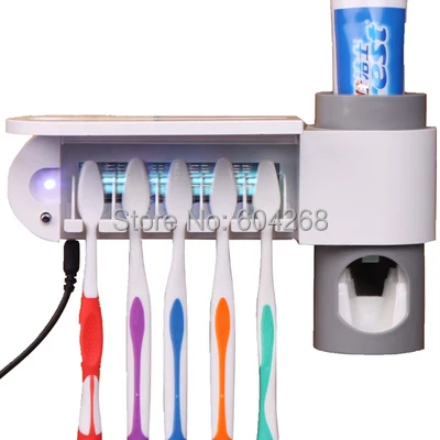 220V Uv toothbrush Cleaner Sanitizer sterilizer holder + Automatic Toothpaste Dispenser Free shipping
220V Uv toothbrush Cleaner Sanitizer sterilizer holder + Automatic Toothpaste Dispenser Free shipping