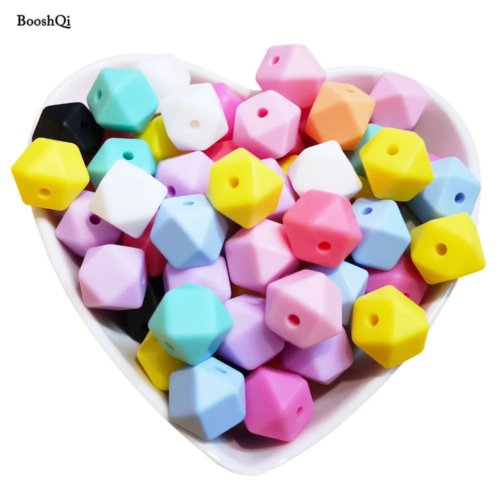 100pc Hexagon Silicone Beads 14mm Teething Baby Teether Biting Bead DIY Necklace Pacifier Chain Jewelry BPA Free Chewable Toys
100pc Hexagon Silicone Beads 14mm Teething Baby Teether Biting Bead DIY Necklace Pacifier Chain Jewelry BPA Free Chewable Toys