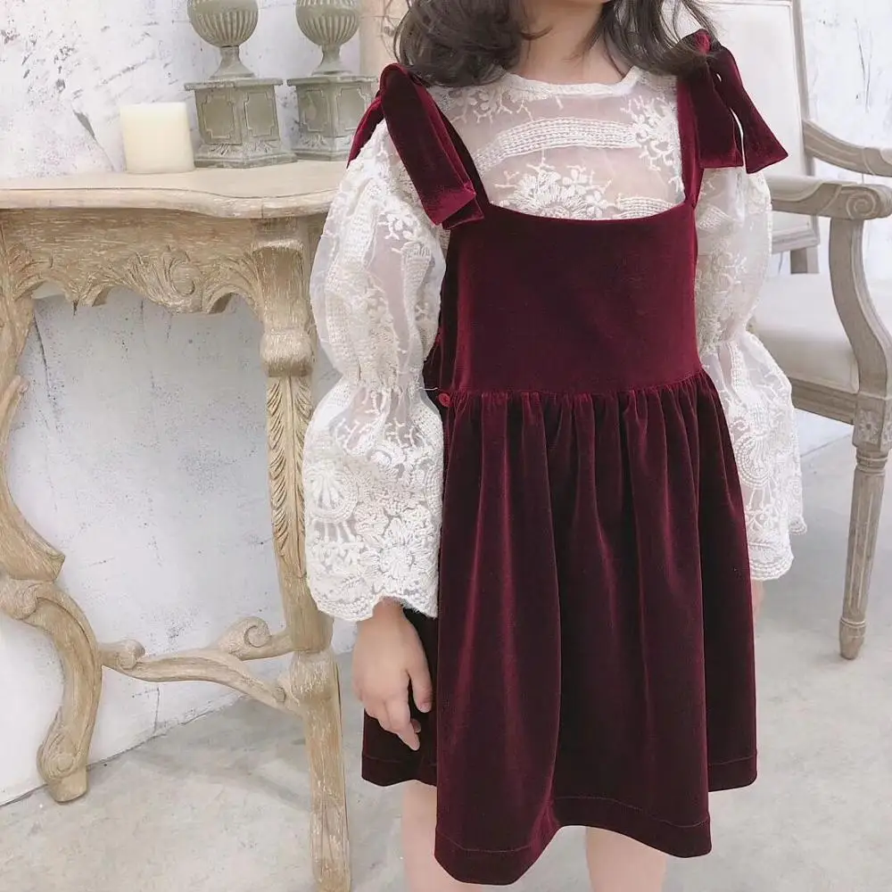 Kid Clothes Set 2 Pcs white blouse shirt Plus Red velvet Dress for Children Autumn Casual Clothes Size 3-12Y Sale in stock
Kid Clothes Set 2 Pcs white blouse shirt Plus Red velvet Dress for Children Autumn Casual Clothes Size 3-12Y Sale in stock