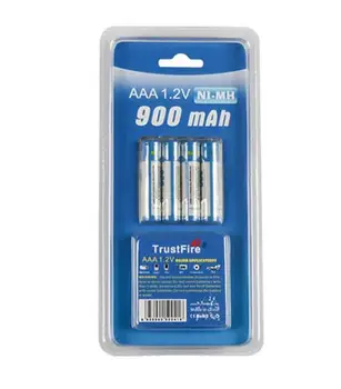 20pcs/lot Trustfire AAA 900mAh 1.2V Rechargeable Ni-MH Battery With Package Box For Toy Flashlight Remote Control,4pcs/card
20pcs/lot Trustfire AAA 900mAh 1.2V Rechargeable Ni-MH Battery With Package Box For Toy Flashlight Remote Control,4pcs/card