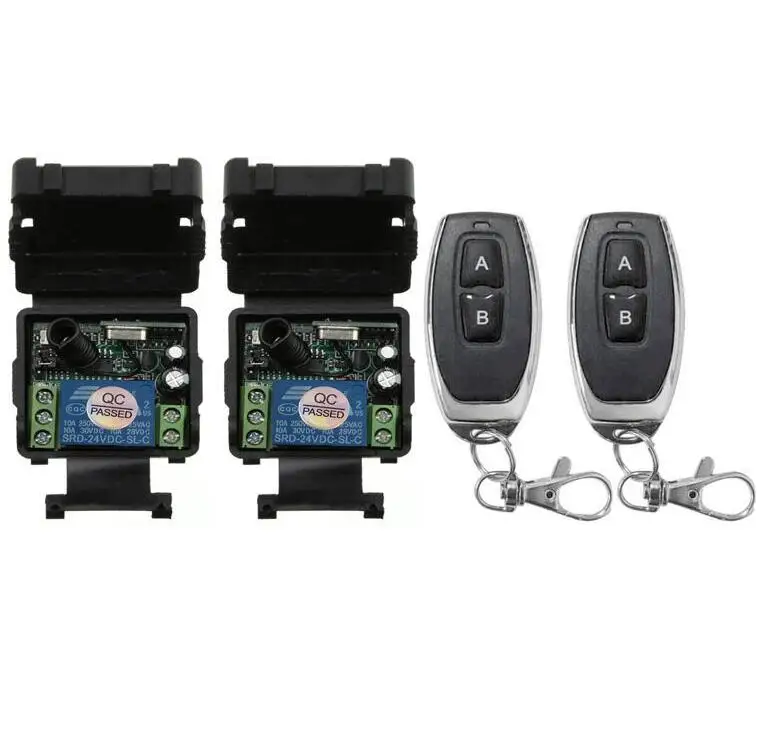 DC 24 v 1CH mini RF wireless remote control radio switch Learning code 2* receiver+2* transmitter 315/433MHZ
DC 24 v 1CH mini RF wireless remote control radio switch Learning code 2* receiver+2* transmitter 315/433MHZ