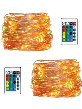 Christmas strip USB remote control RGB light string 16 color dimmable full color copper line light with 24/28 keys controller
Christmas strip USB remote control RGB light string 16 color dimmable full color copper line light with 24/28 keys controller