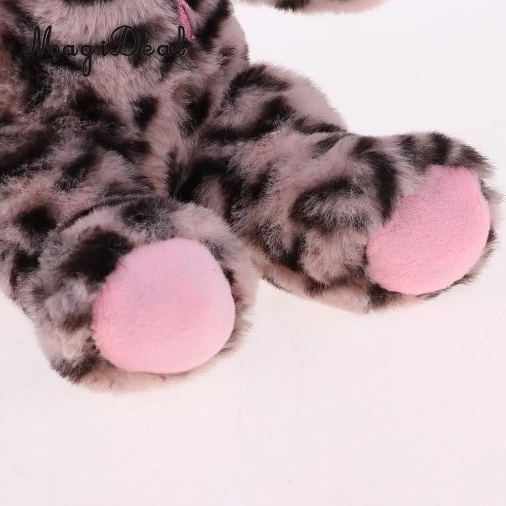 Cute Sleeping Baby Doll Stuffed Doll Leopard Print Clothes Kids Plush Toys For Christmas Gift Baby Doll Reborn Baby Kids Toys