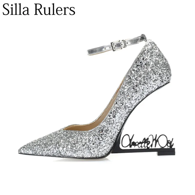 Silla Rulers 2019 bling sequined cloth high heel pumps strange style pointed toe party shoes women wedding dress shoes women
Silla Rulers 2019 bling sequined cloth high heel pumps strange style pointed toe party shoes women wedding dress shoes women