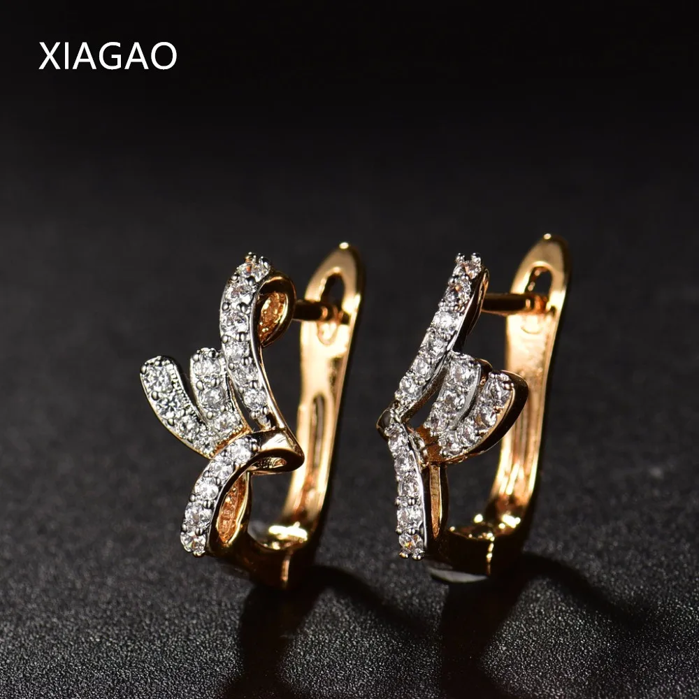 XIAGAO Gold-color Hoop Earring Big Bow Style Cubic Zircon Austrian Crystal Jewelry Earrings for Women Bijoux Girls Brince E253
XIAGAO Gold-color Hoop Earring Big Bow Style Cubic Zircon Austrian Crystal Jewelry Earrings for Women Bijoux Girls Brince E253