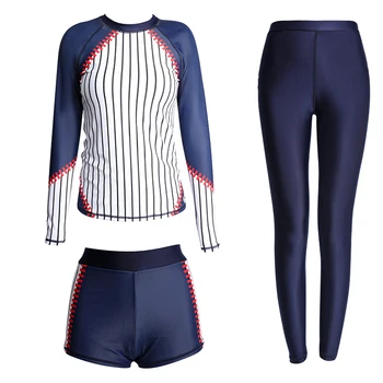 2019 Korean Style Women Print Long Sleeved Three Pieces Sunscreen Surfing Suit Trousers Swimsuit Tankini Swimsuits Diving Suit
2019 Korean Style Women Print Long Sleeved Three Pieces Sunscreen Surfing Suit Trousers Swimsuit Tankini Swimsuits Diving Suit