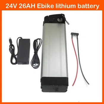 500W 24V Silver fish Lithium battery 24 Volt 26AH Electric Bike battery Use Panasonic 2900mah cell with 29.4V 3A charger
500W 24V Silver fish Lithium battery 24 Volt 26AH Electric Bike battery Use Panasonic 2900mah cell with 29.4V 3A charger
