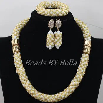 Charming White Gold African Beads Jewelry Set Fashion Nigerian Wedding Beads Necklace Christmas Gift New Free Shipping ABF836
Charming White Gold African Beads Jewelry Set Fashion Nigerian Wedding Beads Necklace Christmas Gift New Free Shipping ABF836