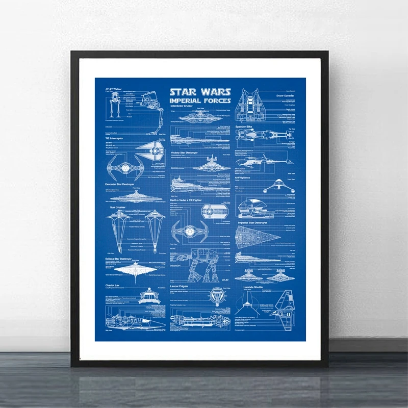 Star Wars Print Blueprint Vintage Poster Canvas Painting Star Wars Empire Darth Vader Home Wall Art Decor
Star Wars Print Blueprint Vintage Poster Canvas Painting Star Wars Empire Darth Vader Home Wall Art Decor