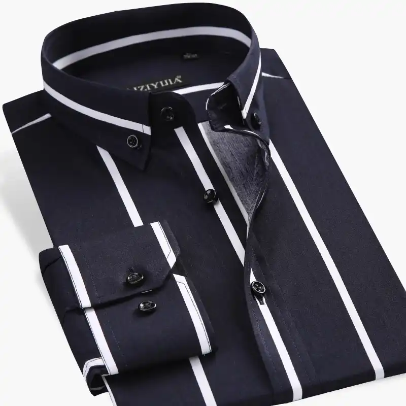 black striped dress shirt