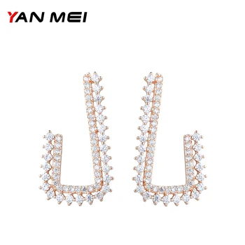 YAN MEI New Style Letter Cubic Zirconia Stud Earrings for Woman Accessories GLE6719Y
YAN MEI New Style Letter Cubic Zirconia Stud Earrings for Woman Accessories GLE6719Y