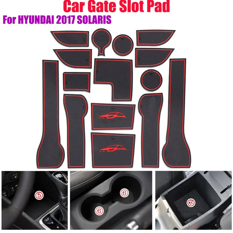 15pcs/set Car Gate Slot Pad Rubber Car cup Mat Non-slip Mat Gate slot pad Interior Door Pad/Cup mat for HYUNDAI SOLARIS 2017
15pcs/set Car Gate Slot Pad Rubber Car cup Mat Non-slip Mat Gate slot pad Interior Door Pad/Cup mat for HYUNDAI SOLARIS 2017
