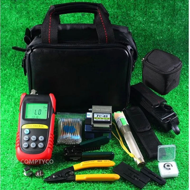 FTTH Optical Fiber Termination Tool Kits with FC-6S Fiber Cleaver and -70~+10 Optical Power Meter 10Mw Visual Fault Locator
FTTH Optical Fiber Termination Tool Kits with FC-6S Fiber Cleaver and -70~+10 Optical Power Meter 10Mw Visual Fault Locator