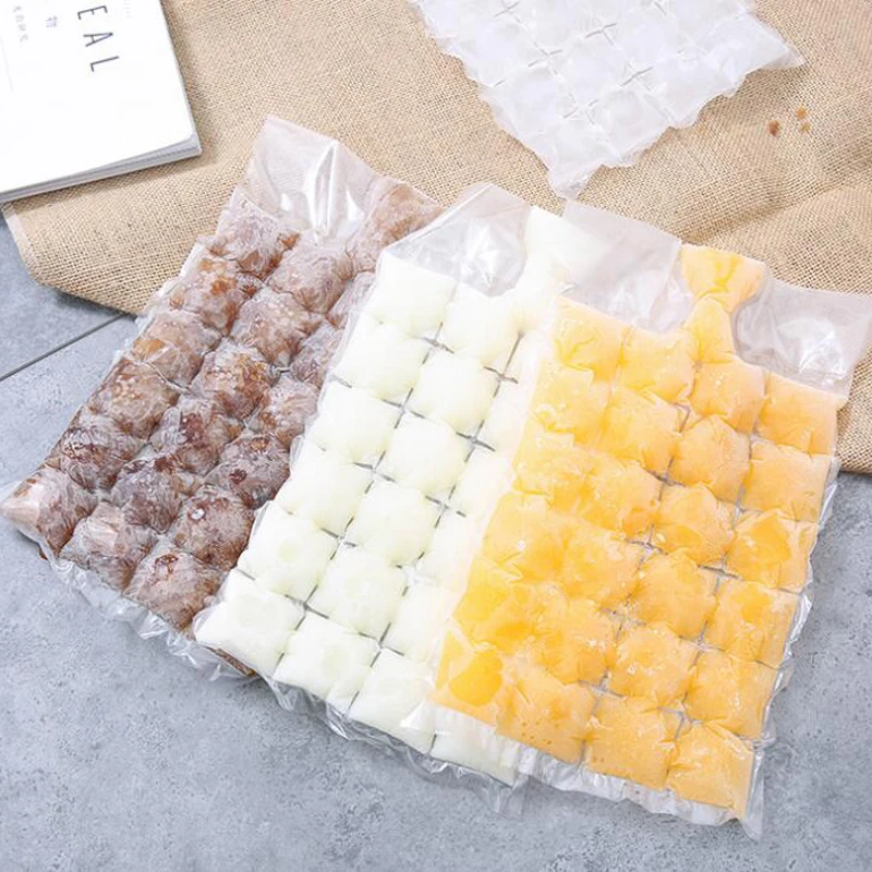 

Self-sealing Disposable Ice Cube Bag Frozen Ice Maker Cool Summer Masterpiece Refrigerator Icebox Fridge Tool 10pieces/1pack