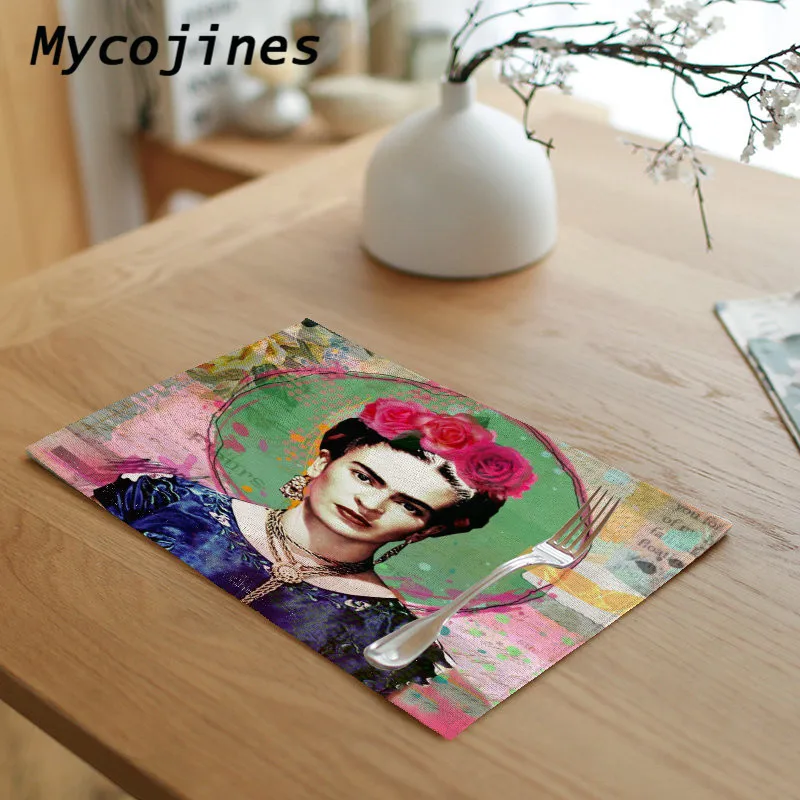 Mexican Female Painter Dining Table Napkin Linen Material Creative Style 42*32cm Table Cloth Family Kitchen Party Decor Placemat
Mexican Female Painter Dining Table Napkin Linen Material Creative Style 42*32cm Table Cloth Family Kitchen Party Decor Placemat
