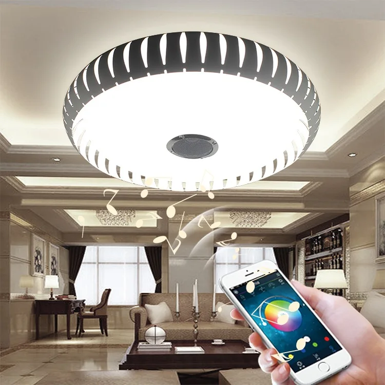 Wireless Bluetooth 4.0 Control LED Ceiling Light Music & Multi-Colors Changing Smart led ceiling lamp metal & Acrylic lampshade
Wireless Bluetooth 4.0 Control LED Ceiling Light Music & Multi-Colors Changing Smart led ceiling lamp metal & Acrylic lampshade