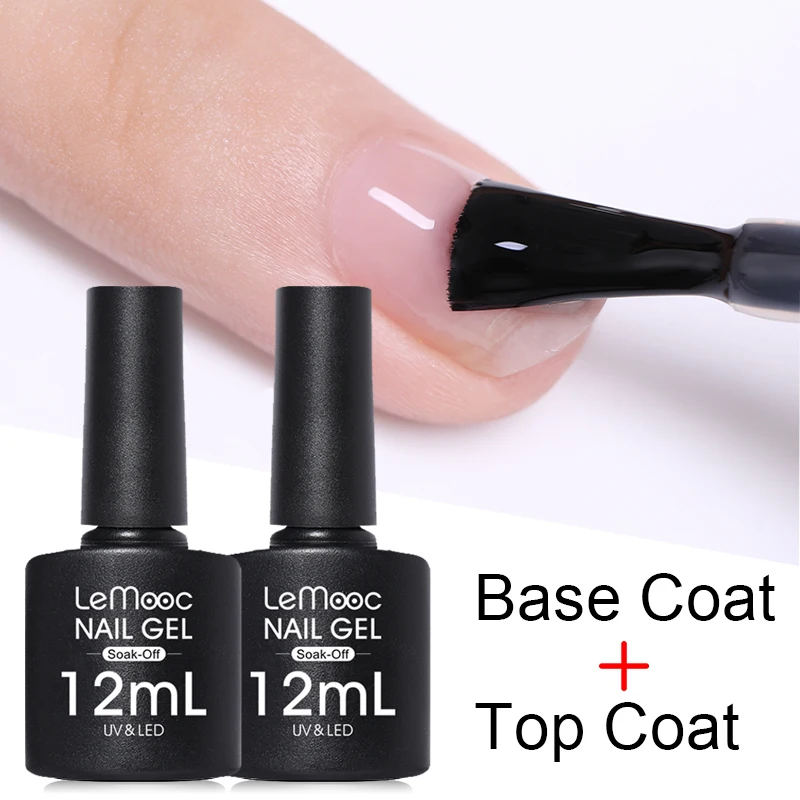 LEMOOC 2 Bottles Top Coat Matt UV Gel Polish 12ml Base Coat No Wipe Top Coat Set for Gel Lak Professional Soak Off UV Gel Kits
LEMOOC 2 Bottles Top Coat Matt UV Gel Polish 12ml Base Coat No Wipe Top Coat Set for Gel Lak Professional Soak Off UV Gel Kits