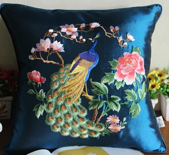Animal Embroidery Peacock Cushion Cover Christmas Pillowcase Cushions Home Decor Sofa Chair Cushion Silk Satin Pillow Case
Animal Embroidery Peacock Cushion Cover Christmas Pillowcase Cushions Home Decor Sofa Chair Cushion Silk Satin Pillow Case