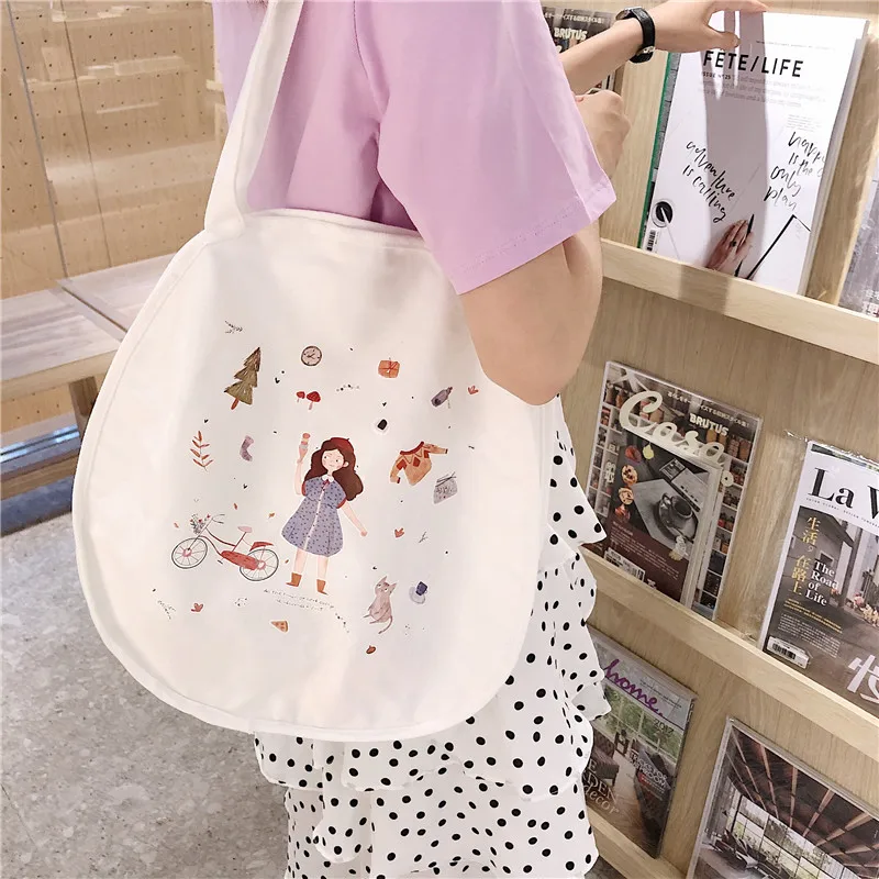 2019 Summer New Women Circular Bags Hasp Canvas Cartoon Cute Preppy Style Female Casual Shoulder Bags Handbags
2019 Summer New Women Circular Bags Hasp Canvas Cartoon Cute Preppy Style Female Casual Shoulder Bags Handbags